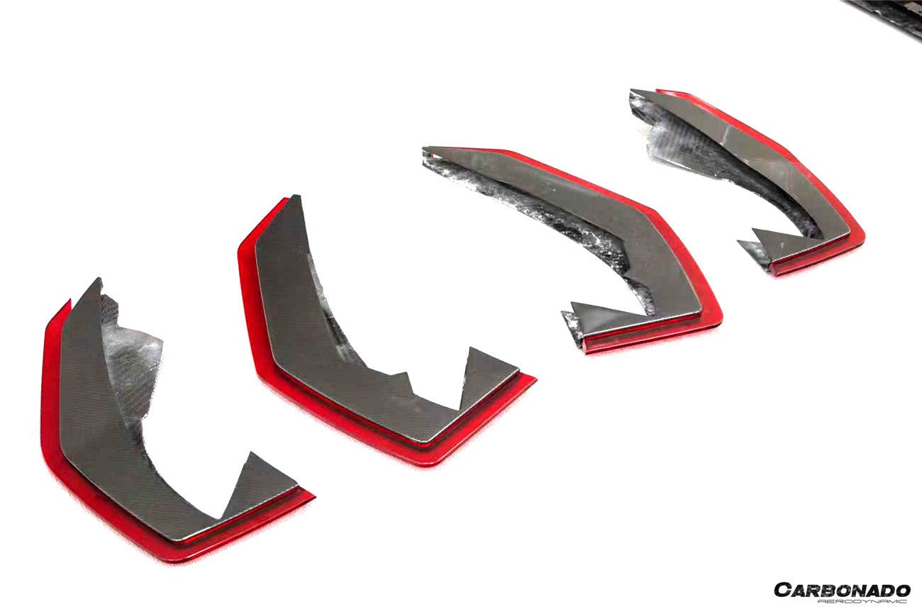 Carbonado Aero 2024 - UP Lamborghini Revuelto BK Style Autoclave Carbon Fiber Rear Diffuser Canards - 14
