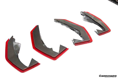 Carbonado Aero 2024 - UP Lamborghini Revuelto BK Style Autoclave Carbon Fiber Rear Diffuser Canards - 14