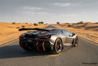 Carbonado Aero BK Style Autoclave Carbon Fiber Rear Diffuser with Canards | 2024-UP Lamborghini Revuelto