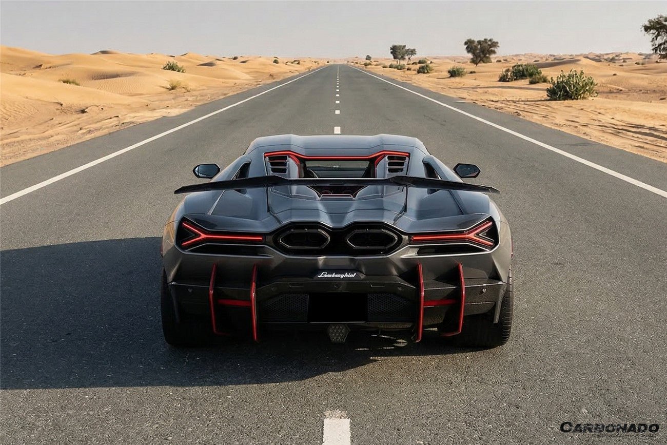 Carbonado Aero 2024 - UP Lamborghini Revuelto BK Style Autoclave Carbon Fiber Rear Diffuser Canards - 4