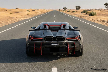 Carbonado Aero 2024 - UP Lamborghini Revuelto BK Style Autoclave Carbon Fiber Rear Diffuser Canards - 4