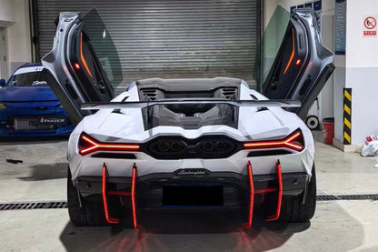 Carbonado Aero 2024 - UP Lamborghini Revuelto BK Style Autoclave Carbon Fiber Rear Diffuser with Canards - 12