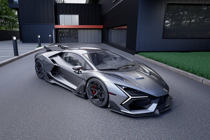 Carbonado Aero 2024 - UP Lamborghini Revuelto BK Style Autoclave Carbon Fiber Side Skirts - 6