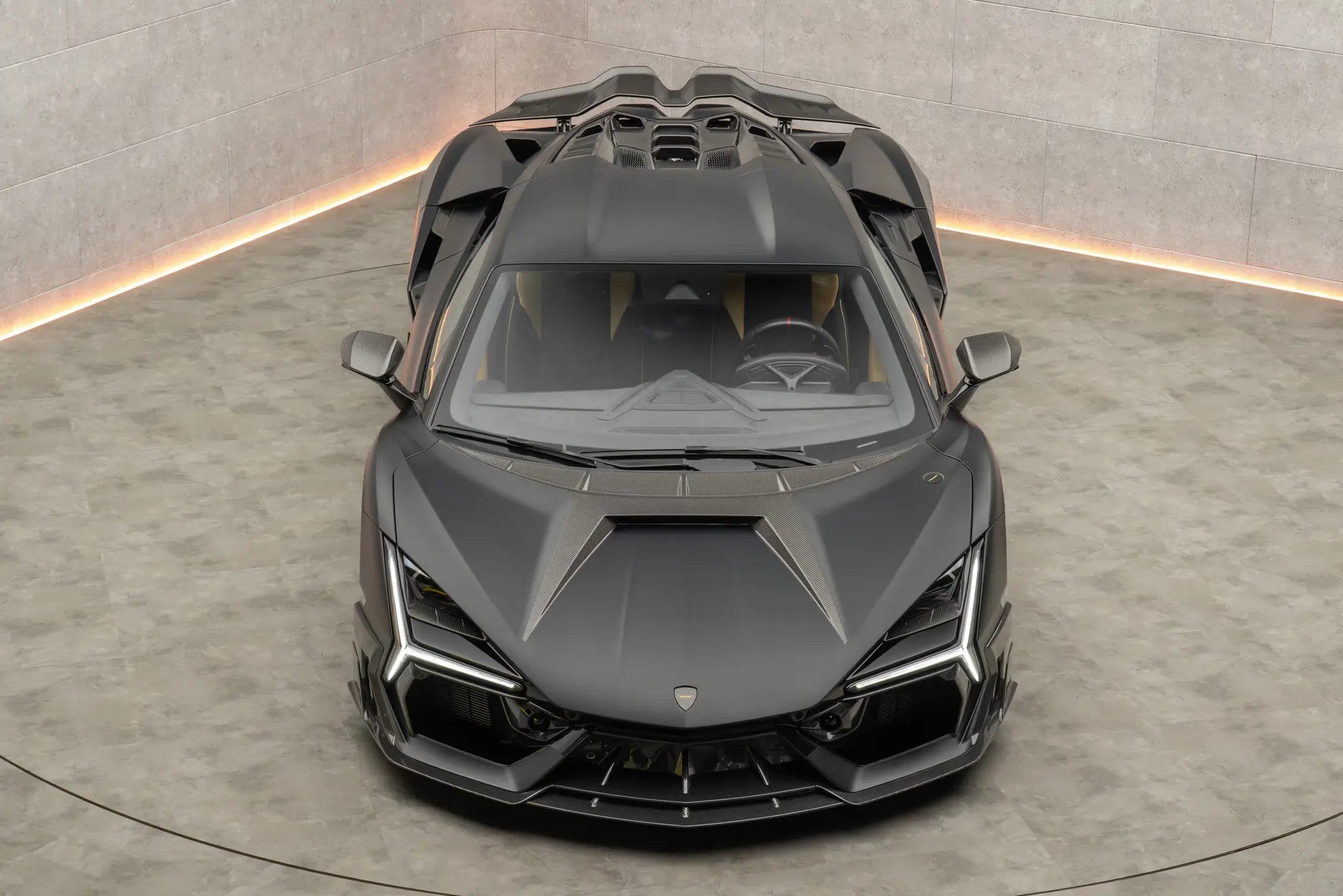 Carbonado MSY Style Autoclave Carbon Fiber Middle Front Light Cover | 2024-UP Lamborghini Revuelto