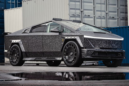2024-UP Tesla Cybertruck Autoclave Carbon Fiber C Pillar Ornament Carbonado (MSY) Fits: AWD, RWD (DRYCFCT-MIW-MSY-CPO)