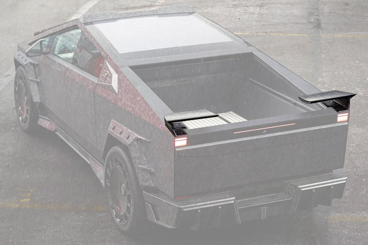 2024-UP Tesla Cybertruck Autoclave Carbon Fiber Trunk Wing Spoiler Carbonado (MSY) Fits: AWD, RWD (DRYCFCT-MIW-MSY-W)