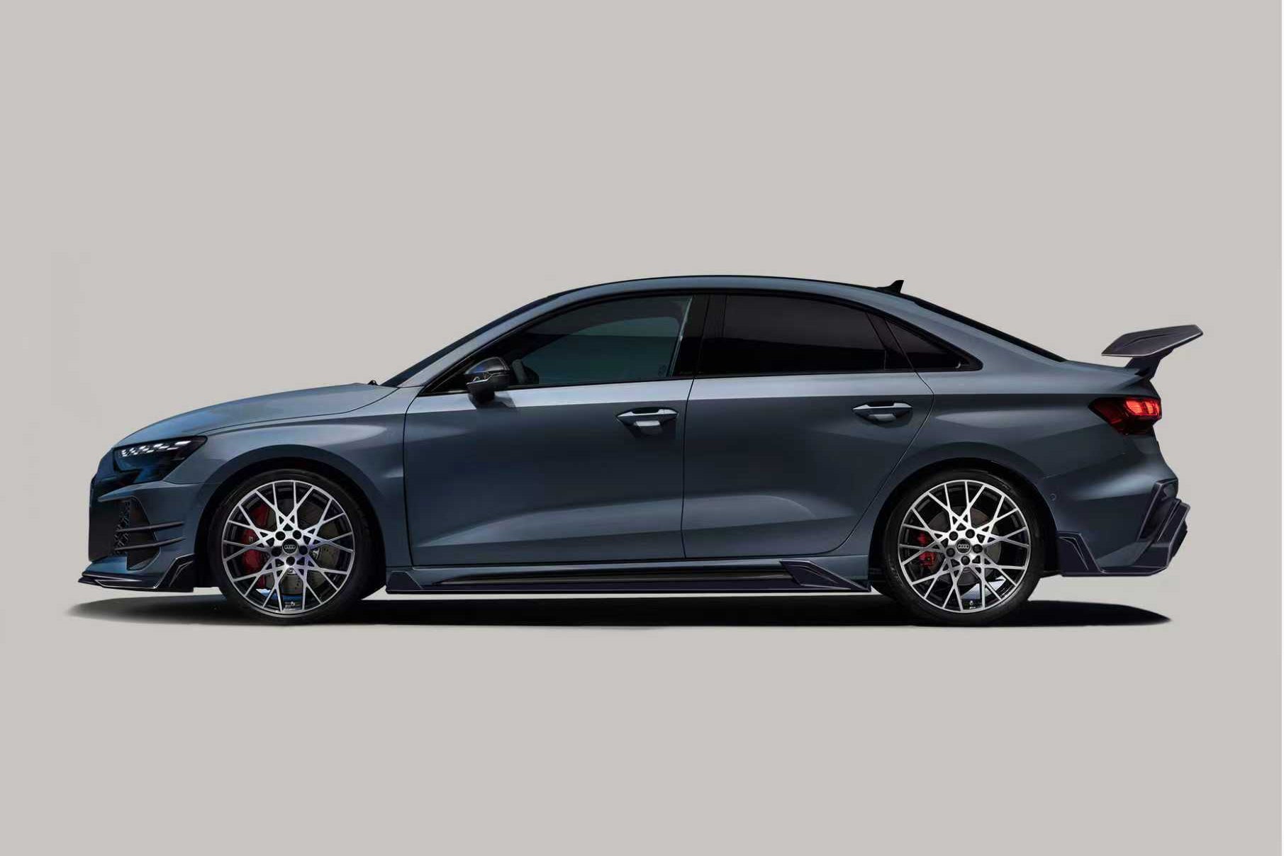 Faldones laterales de fibra de carbono estilo autoclave para Audi RS3 S3 8Y.5 Sedán Carbonado 2025 en adelante