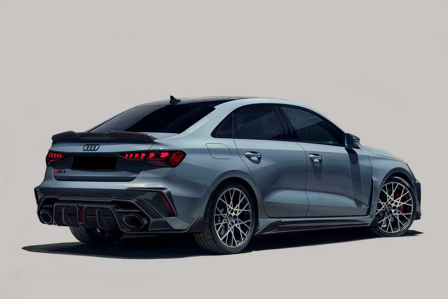 Carbonado 2025-UP Audi RS3 S3 A3 8Y.5 Sedan AD Style Autoclave Carbon Fiber Trunk Spoiler