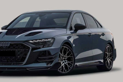 Faldones laterales de fibra de carbono estilo autoclave para Audi RS3 S3 8Y.5 Sedán Carbonado 2025 en adelante