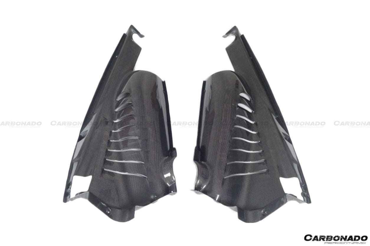 Carbonado 2015-2023 Ferrari 488 GTB Pista  F8 Dry Carbon Fiber Engine Bay Panels With Heat Protection