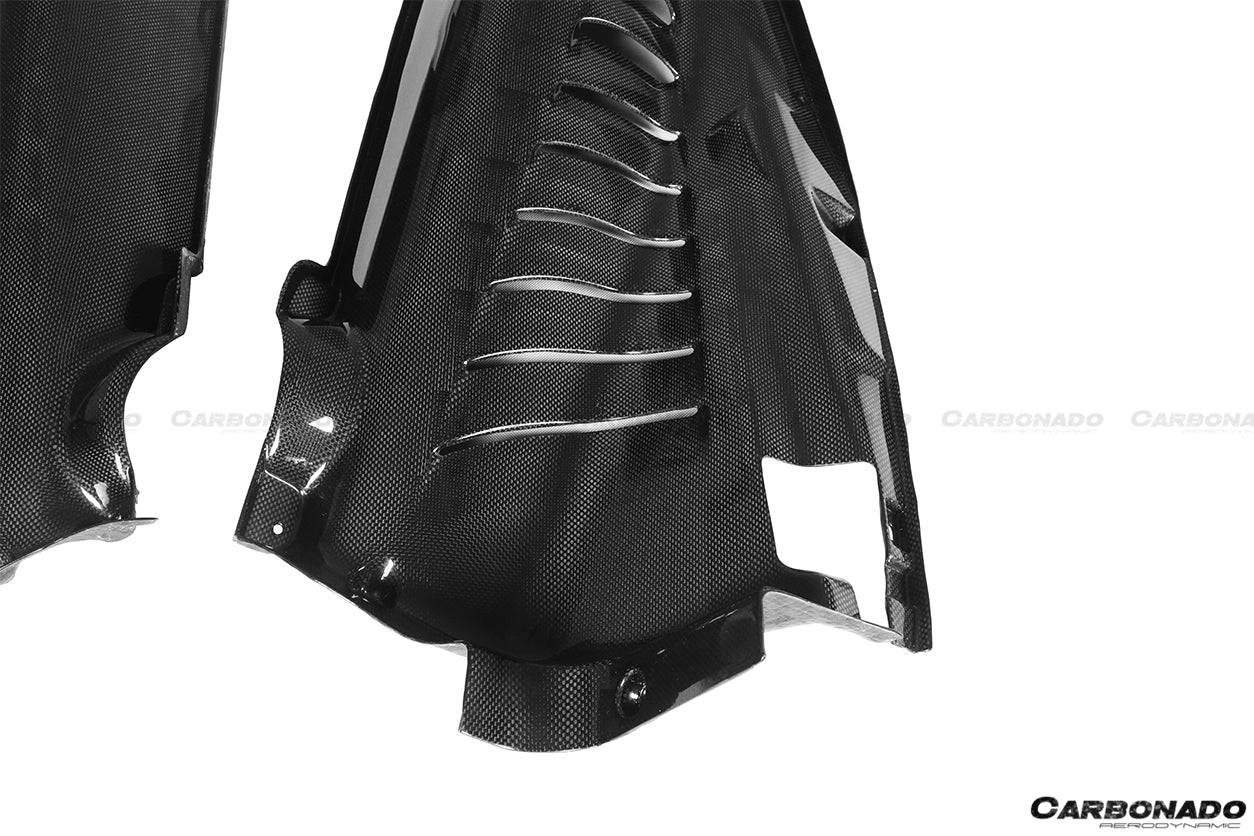 Carbonado 2015-2023 Ferrari 488 GTB Pista  F8 Dry Carbon Fiber Engine Bay Panels With Heat Protection