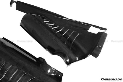 Carbonado 2015-2023 Ferrari 488 GTB Pista  F8 Dry Carbon Fiber Engine Bay Panels With Heat Protection