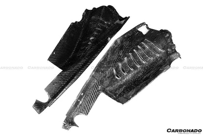 Carbonado 2015-2023 Ferrari 488 GTB Pista  F8 Dry Carbon Fiber Engine Bay Panels With Heat Protection