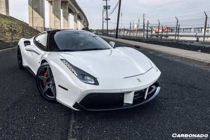 Faldón delantero de fibra de carbono estilo Ferrari 488 GTB Spider Carbonado 2015-2020