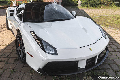 Faldón delantero de fibra de carbono estilo Ferrari 488 GTB Spider Carbonado 2015-2020