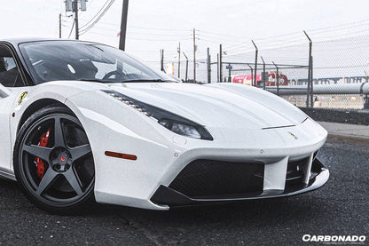 Faldón delantero de fibra de carbono estilo Ferrari 488 GTB Spider Carbonado 2015-2020