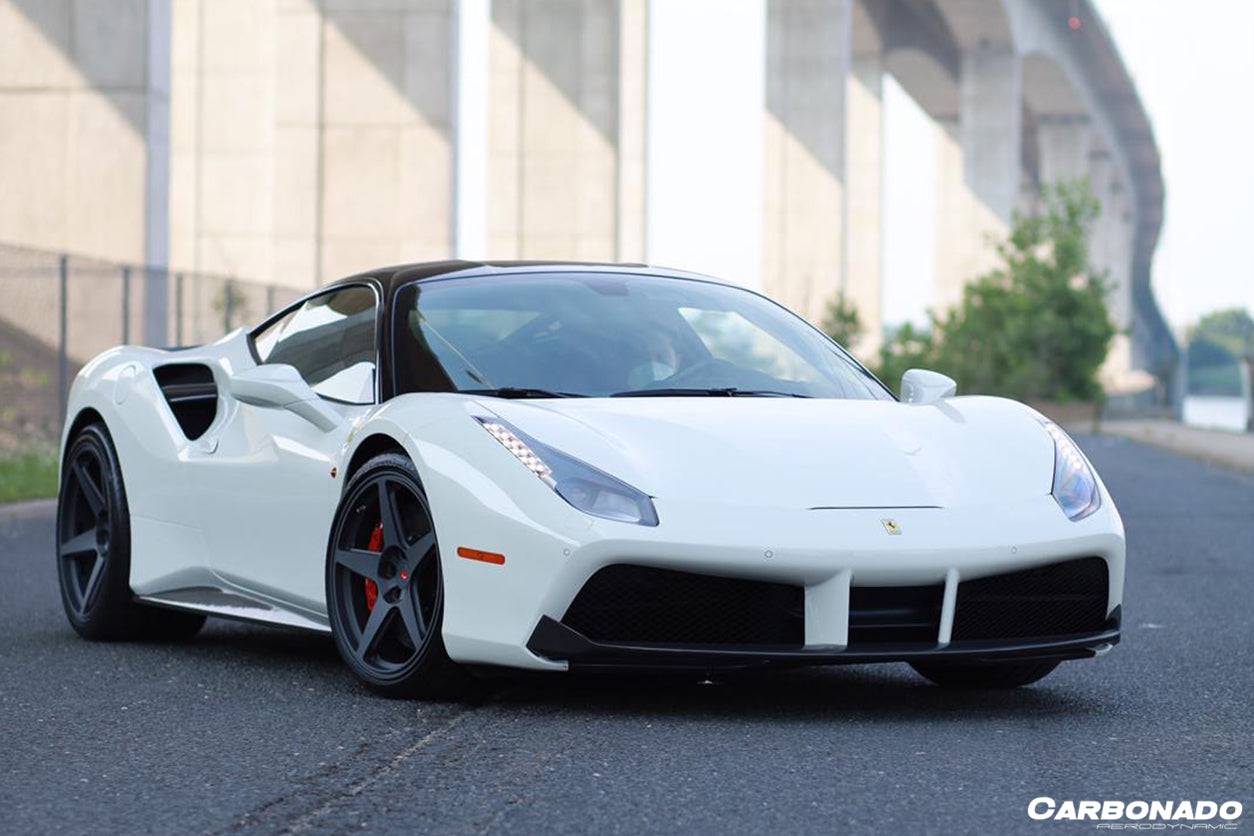 Faldón delantero de fibra de carbono estilo Ferrari 488 GTB Spider Carbonado 2015-2020