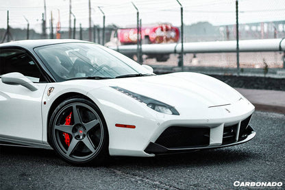 Faldón delantero de fibra de carbono estilo Ferrari 488 GTB Spider Carbonado 2015-2020