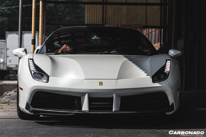 Faldón delantero de fibra de carbono estilo Ferrari 488 GTB Spider Carbonado 2015-2020