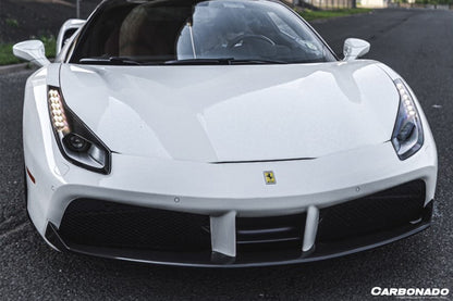 Faldón delantero de fibra de carbono estilo Ferrari 488 GTB Spider Carbonado 2015-2020