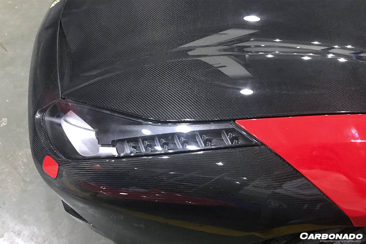 Carbonado 2015-2020 Ferrari 488 GTB Spider OE Style Carbon Fiber Hood