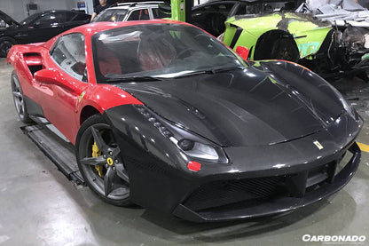 Carbonado 2015-2020 Ferrari 488 GTB Spider OE Style Carbon Fiber Hood