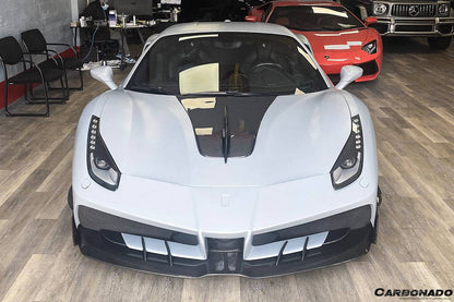 Carbonado 2015-2019 Ferrari 488 GTB Spider MA Style Carbon Fiber Front Bumper
