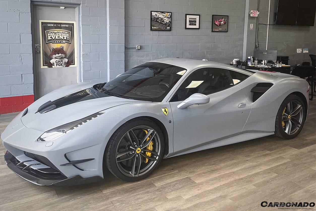 Carbonado 2015-2019 Ferrari 488 GTB Spider MA Style Carbon Fiber Front Bumper