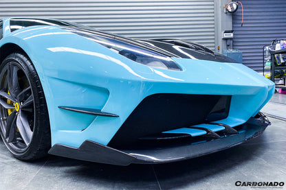 Carbonado 2015-2019 Ferrari 488 GTB Spider MA Style Carbon Fiber Front Bumper