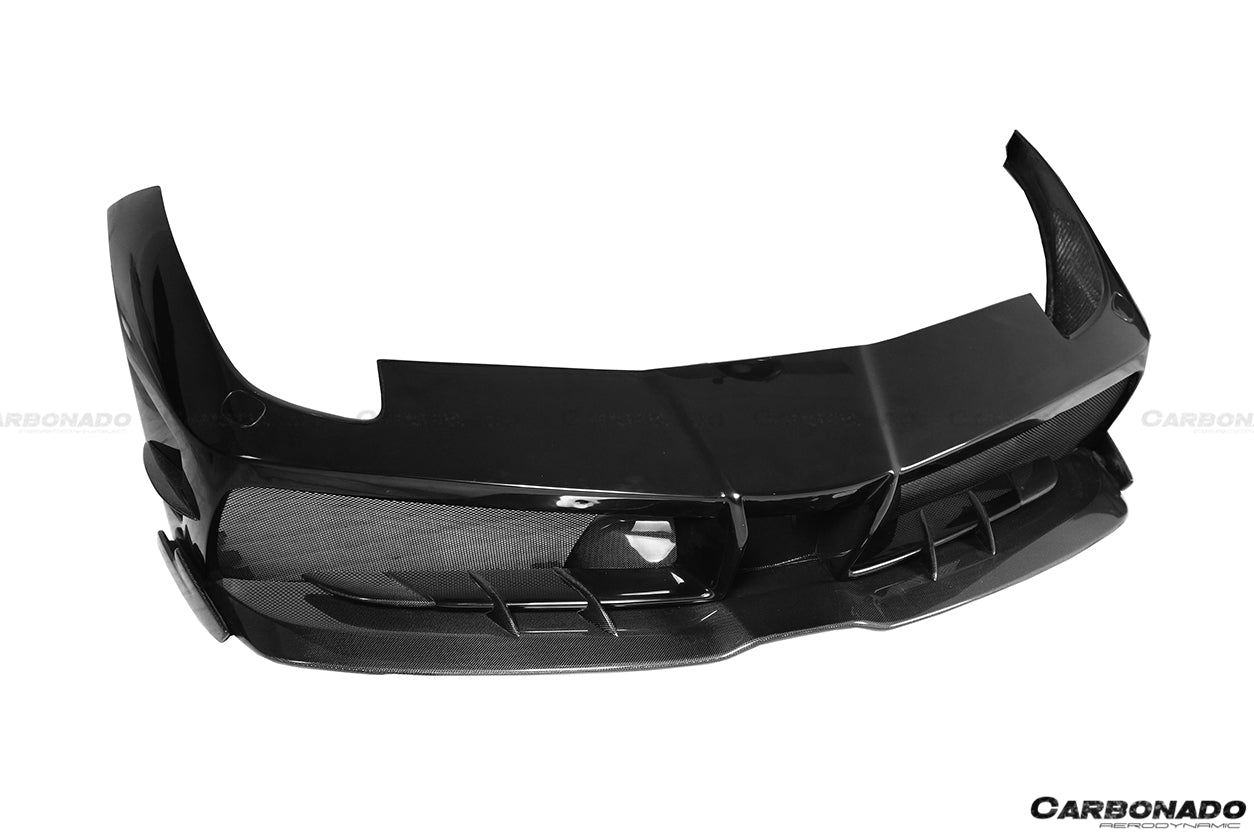 Carbonado 2015-2019 Ferrari 488 GTB Spider MA Style Carbon Fiber Front Bumper