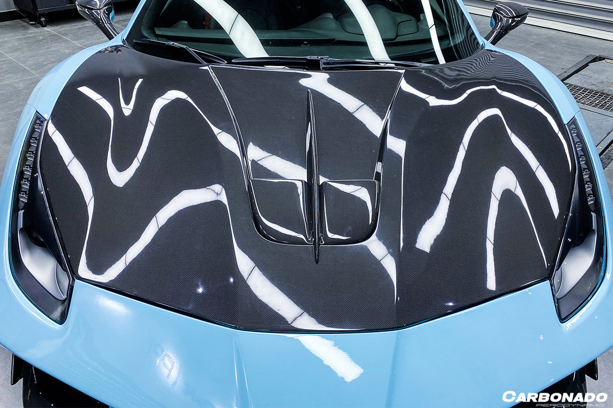 Carbonado 2015-2019 Ferrari 488 GTB Spider MA Style Carbon Fiber Hood