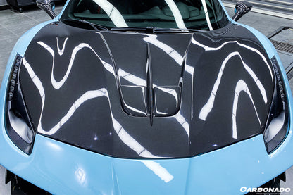 Carbonado 2015-2019 Ferrari 488 GTB Spider MA Style Carbon Fiber Hood