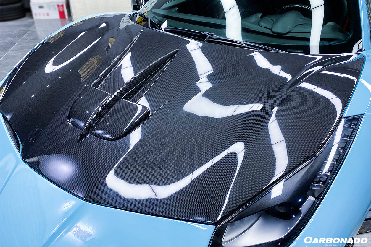 Carbonado 2015-2019 Ferrari 488 GTB Spider MA Style Carbon Fiber Hood