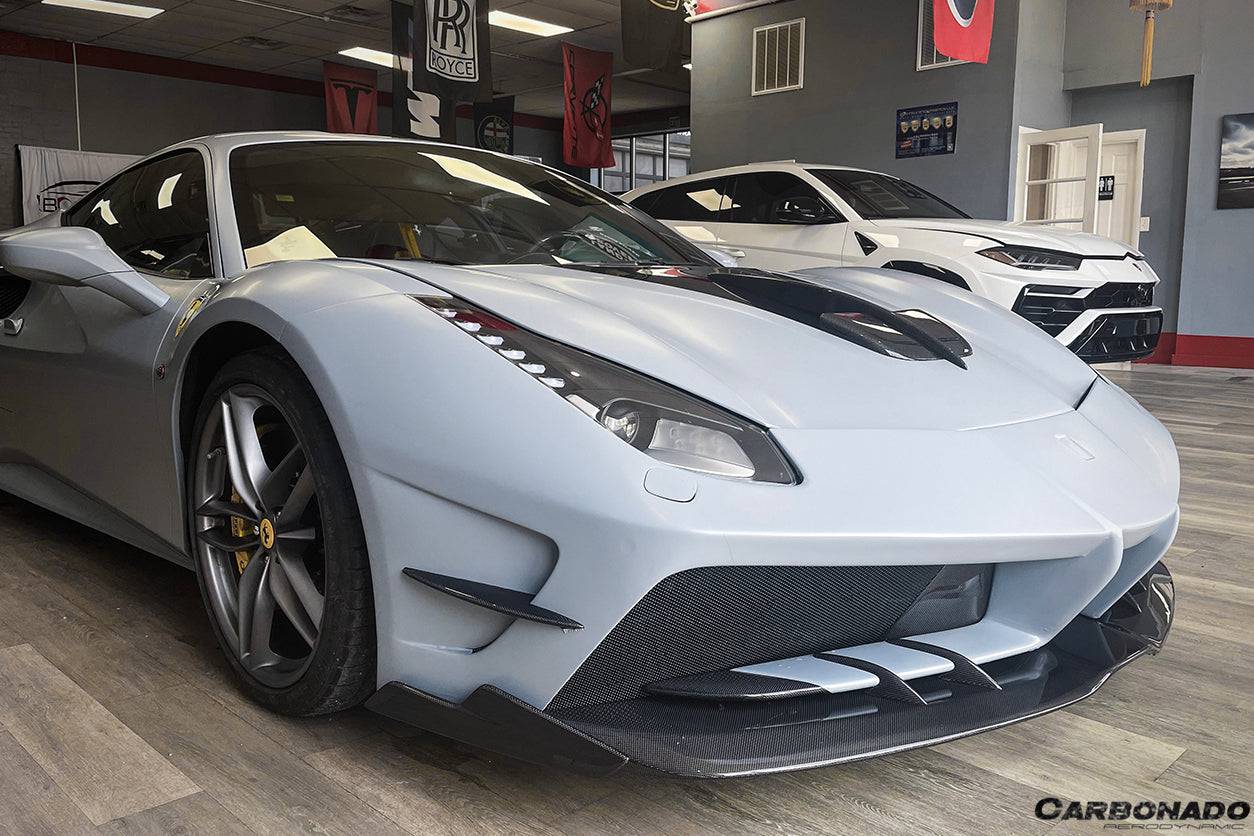 Carbonado 2015-2019 Ferrari 488 GTB Spider MA Style Carbon Fiber Front Bumper