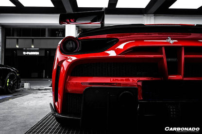 Carbonado 2015-2019 Ferrari 488 GTB & Spider MSY Style Part Carbon Fiber Rear Bumper