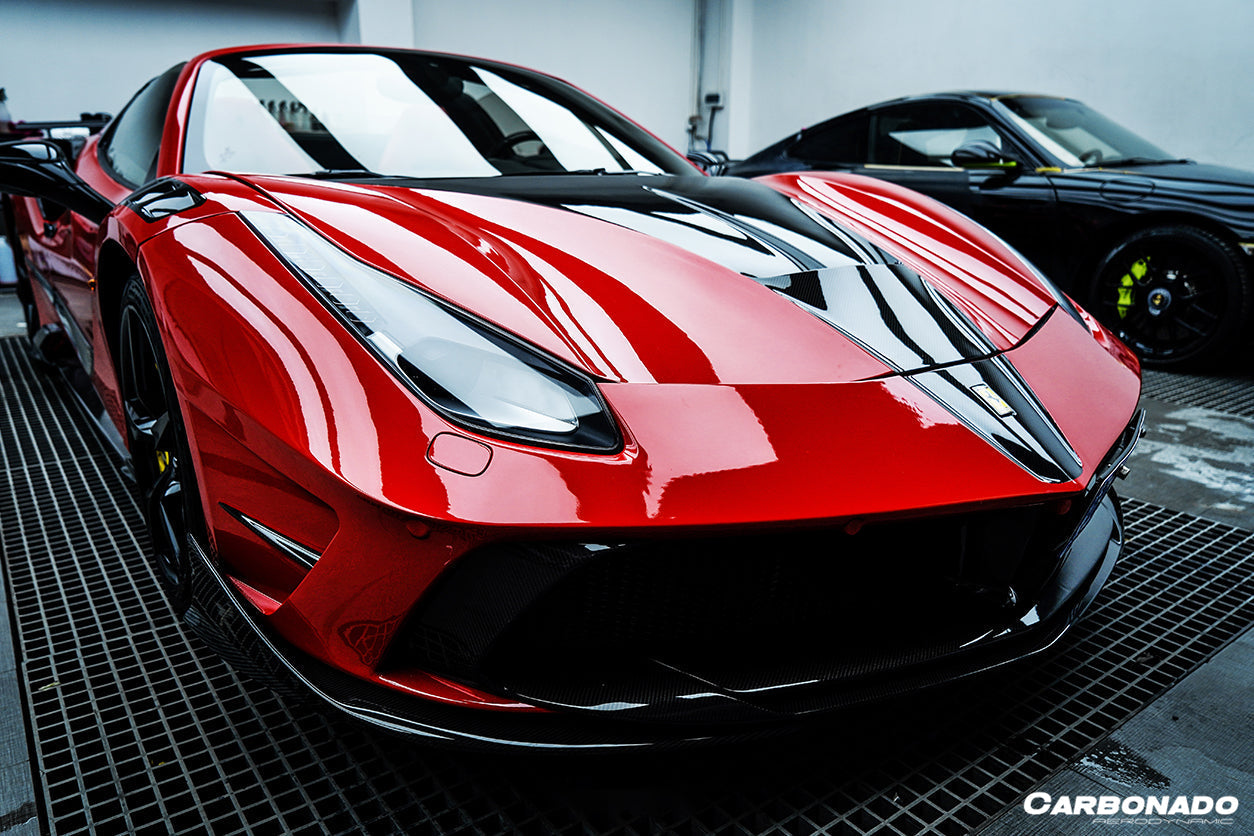 Carbonado 2015-2019 Ferrari 488 GTB Spider MSY Style Carbon Fiber Hood