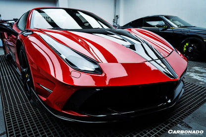 Carbonado 2015-2019 Ferrari 488 GTB Spider MSY Style Carbon Fiber Hood