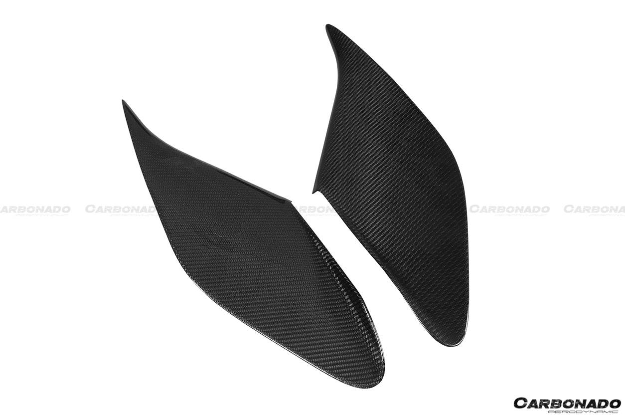 Aletas de admisión de aire laterales de fibra de carbono estilo Ferrari 488 GTB Spider y F8 MSY Carbonado 2015-2024