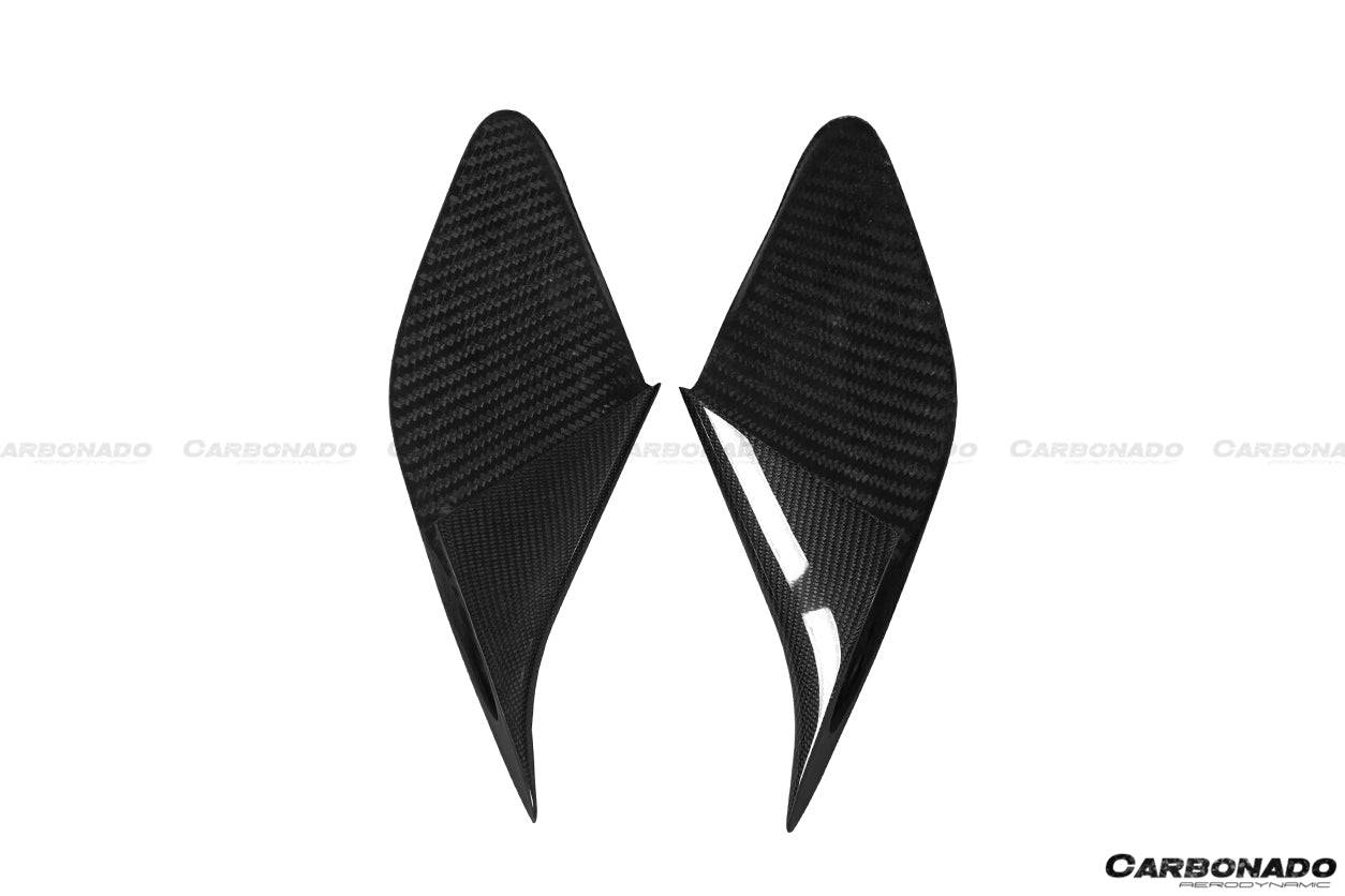 Aletas de admisión de aire laterales de fibra de carbono estilo Ferrari 488 GTB Spider y F8 MSY Carbonado 2015-2024