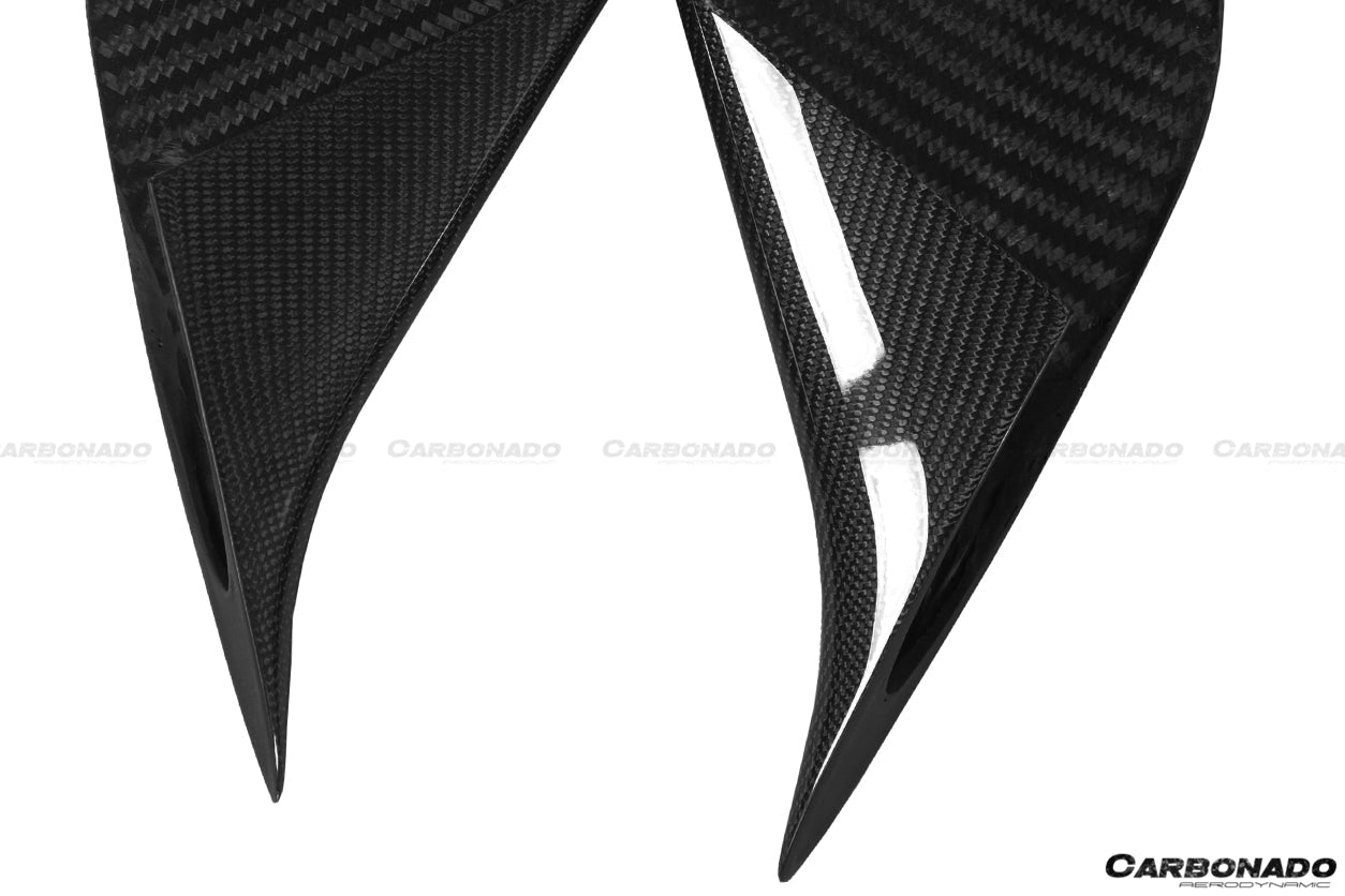 Aletas de admisión de aire laterales de fibra de carbono estilo Ferrari 488 GTB Spider y F8 MSY Carbonado 2015-2024