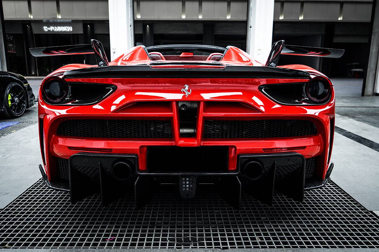 Carbonado 2015-2019 Ferrari 488 GTB & Spider MSY Style Part Carbon Fiber Rear Bumper