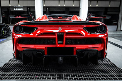 Carbonado 2015-2019 Ferrari 488 GTB & Spider MSY Style Part Carbon Fiber Rear Bumper