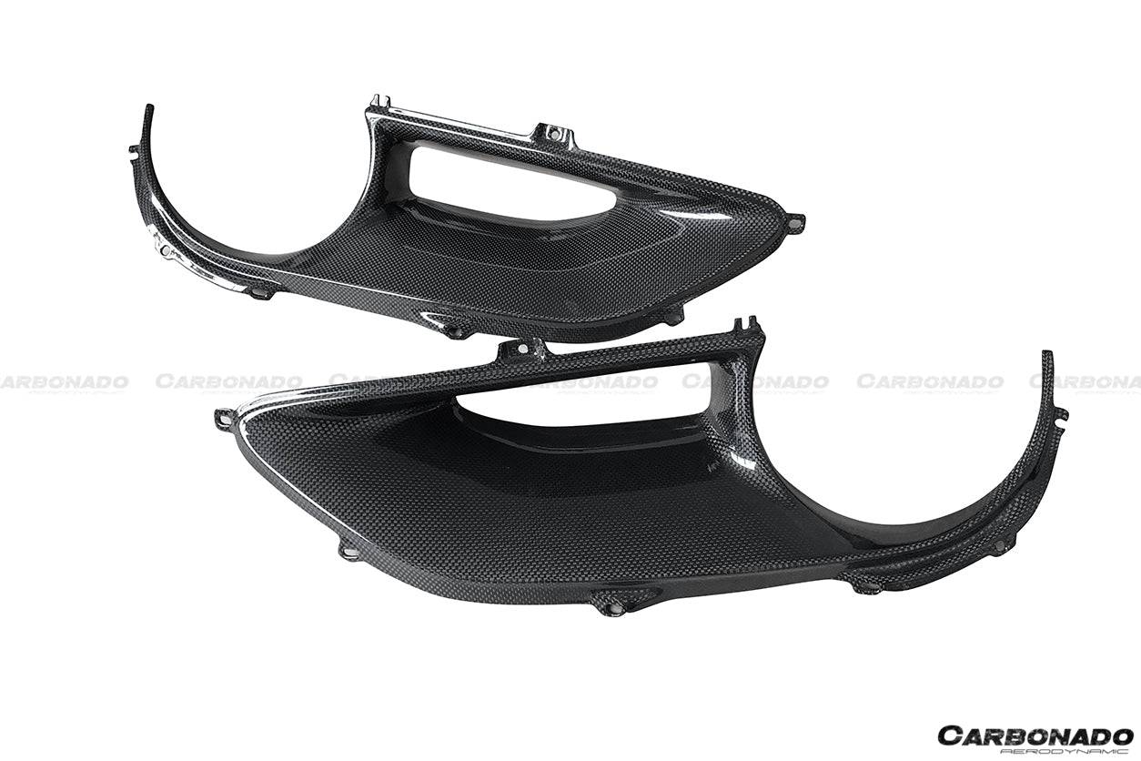 Cubiertas de fibra de carbono seca para luces traseras satelitales Ferrari 488 GTB Spider OE Style Carbonado 2015-2020