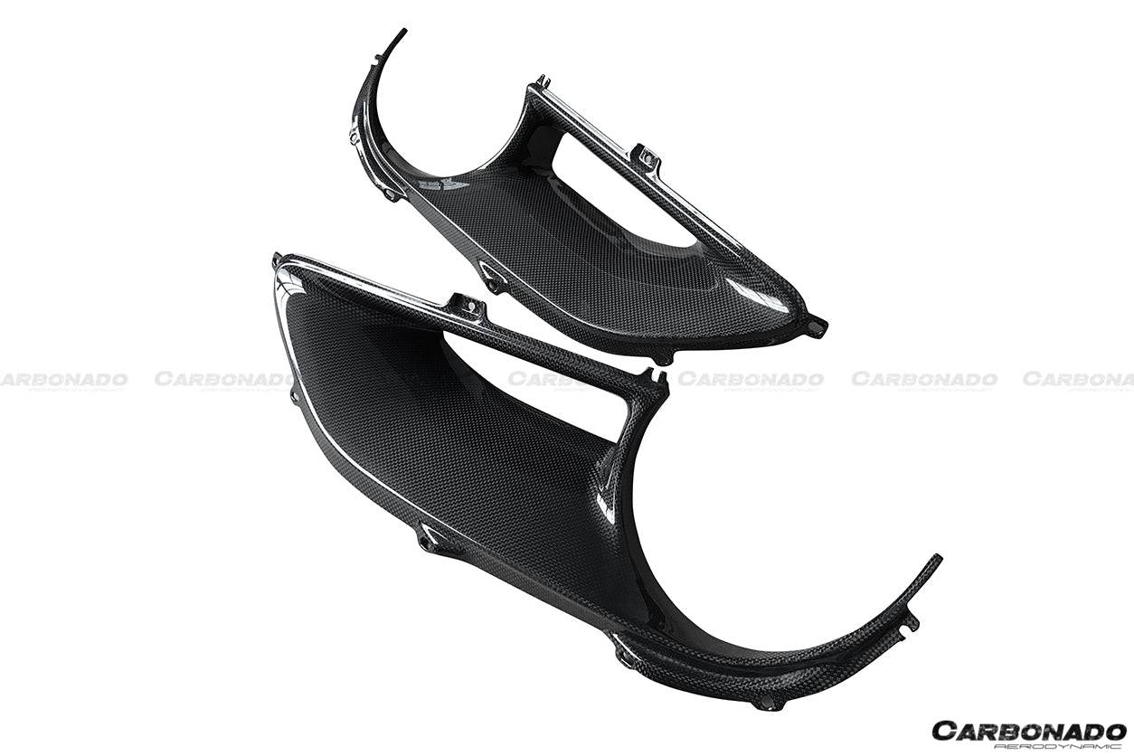 Cubiertas de fibra de carbono seca para luces traseras satelitales Ferrari 488 GTB Spider OE Style Carbonado 2015-2020
