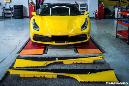 Carbonado 2015-2020 Ferrari 488 GTB Spider OE Style Carbon Fiber Side Skirts