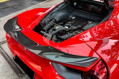 Alerón de maletero de fibra de carbono estilo Ferrari 488 GTB VRS Carbonado 2015-2020