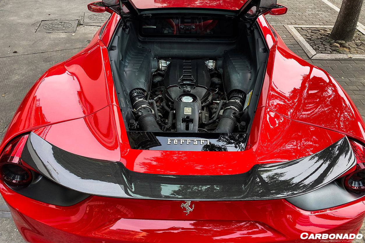 Alerón de maletero de fibra de carbono estilo Ferrari 488 GTB VRS Carbonado 2015-2020