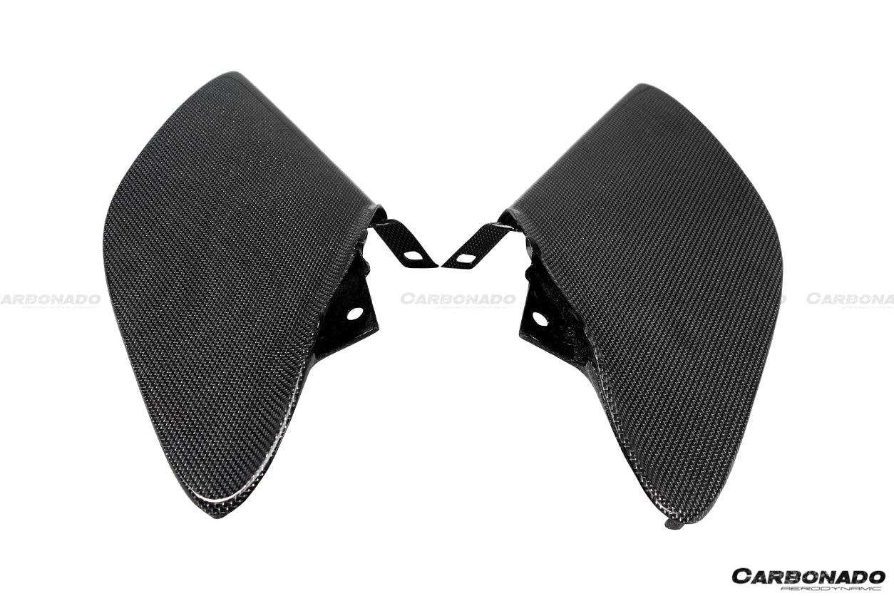 Carbonado 2015-2020 Ferrari 488 GTB Spider OE Style Dry Carbon Fiber Side Air Intake Fins