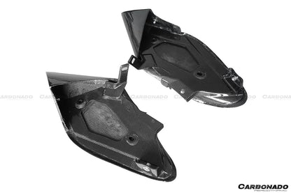 Carbonado 2015-2020 Ferrari 488 GTB Spider OE Style Dry Carbon Fiber Side Air Intake Fins