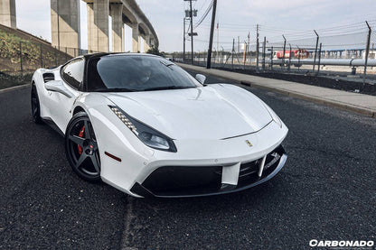 Carbonado 2015-2020 Ferrari 488 GTB Spider OE Style Dry Carbon Fiber Side Air Intake Fins